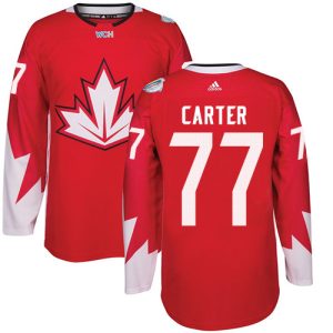 Kinder Team Canada #77 Jeff Carter Authentic Rot Auswärts 2016 World Cup Hockey